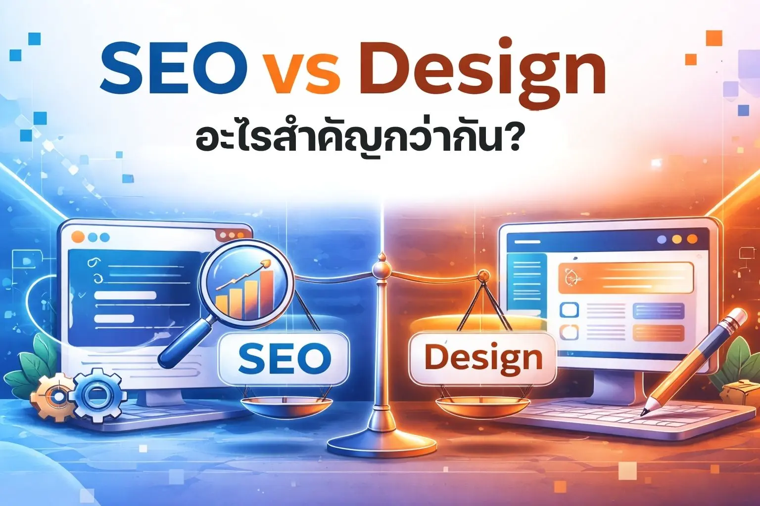 SEO vs Design อะไรสำคัญกว่ากัน? วิธีทำเว็บไซต์ให้ติดอันดับและปิดการขายได้จริง (2026)